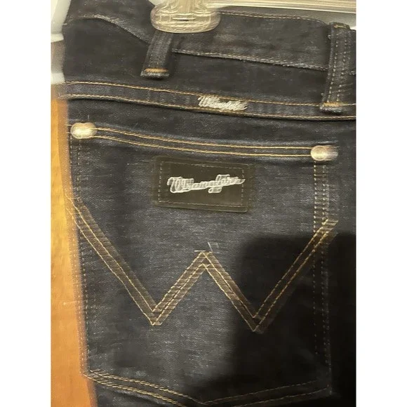 Vintage Wrangler Mens Cowboy Cut 13MSEDD Jeans 38 32 100% Cotton Silver Edition - Picture 2 of 4